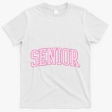 Senior Pink Retro Graduation T-Shirt - White