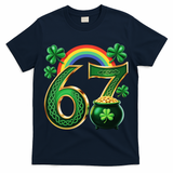 Shamrock Rainbow 67 St Patrick?? Day 6-7 Meme T-Shirt