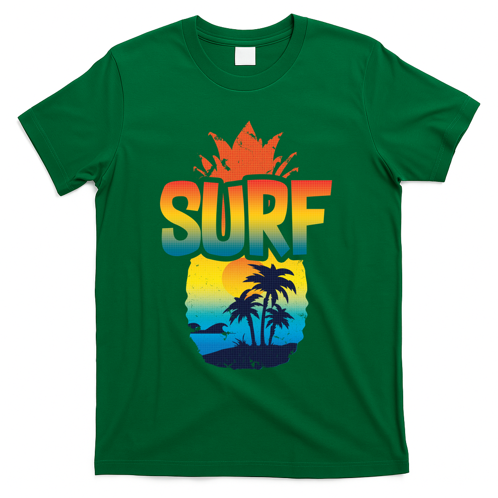 Pineapple Summer Surf T-Shirt - Green