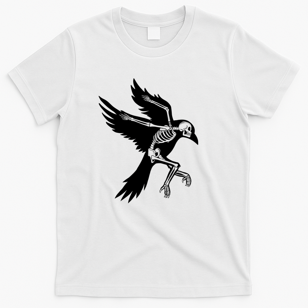 Skeleton Raven - White