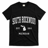 South Rockwood Michigan Mi Vintage Athletic Sports Design T-Shirt