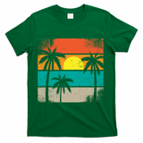 Summer Retro Palm Trees Tropical T-Shirt - Green
