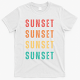Sunset Retro Vintage Summer T-Shirt - White