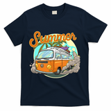 Summer Retro Van Tropical T-Shirt - Navy
