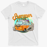 Summer Retro Van Tropical T-Shirt - White