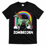 Spooky Rainbow Zombiecorn Halloween Costume T-Shirt - Black