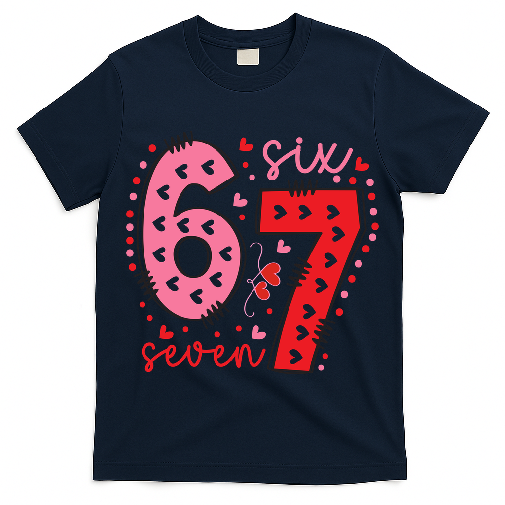 Six Seven 6-7 Valentines Day 67 Meme T-Shirt