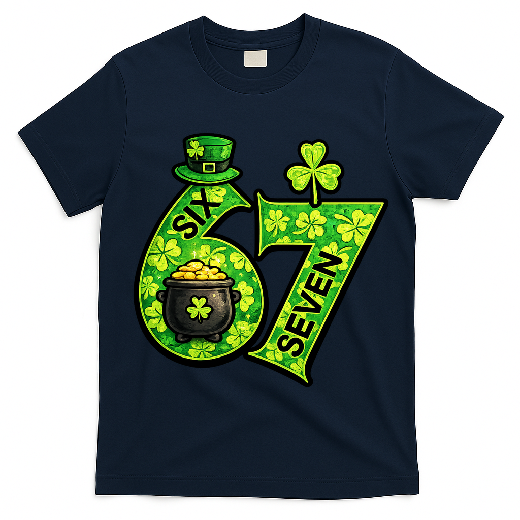 Six Seven 6-7 St Patricks Day 67 Paddys Meme T-Shirt