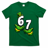Six Seven 67 St Patricks Day 6 7 Shamrock Meme T-Shirt
