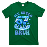 Six Seven Bruh 67 Autism Puzzle 6-7 Brainrot Meme T-Shirt - Green