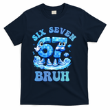 Six Seven Bruh 67 Autism Puzzle 6-7 Brainrot Meme T-Shirt - Navy