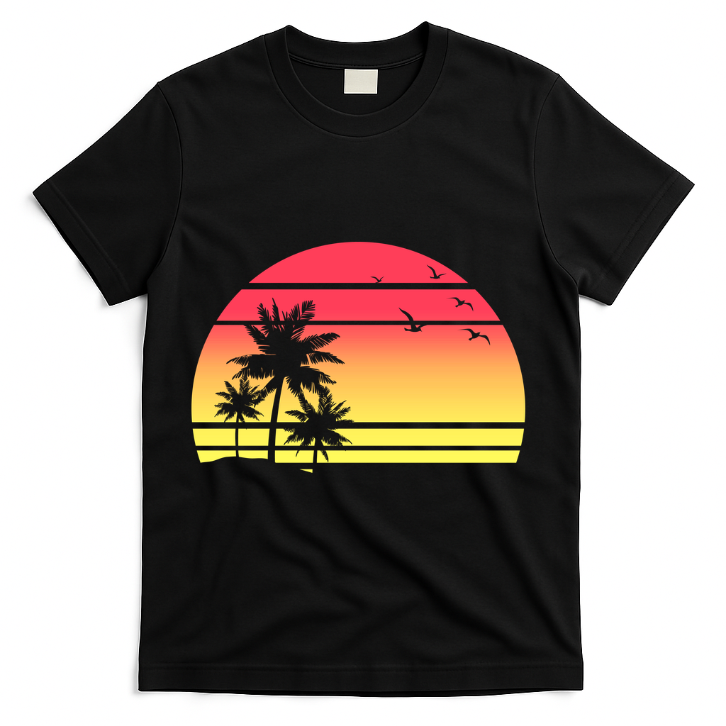 Summer Sunset T-Shirt - Black
