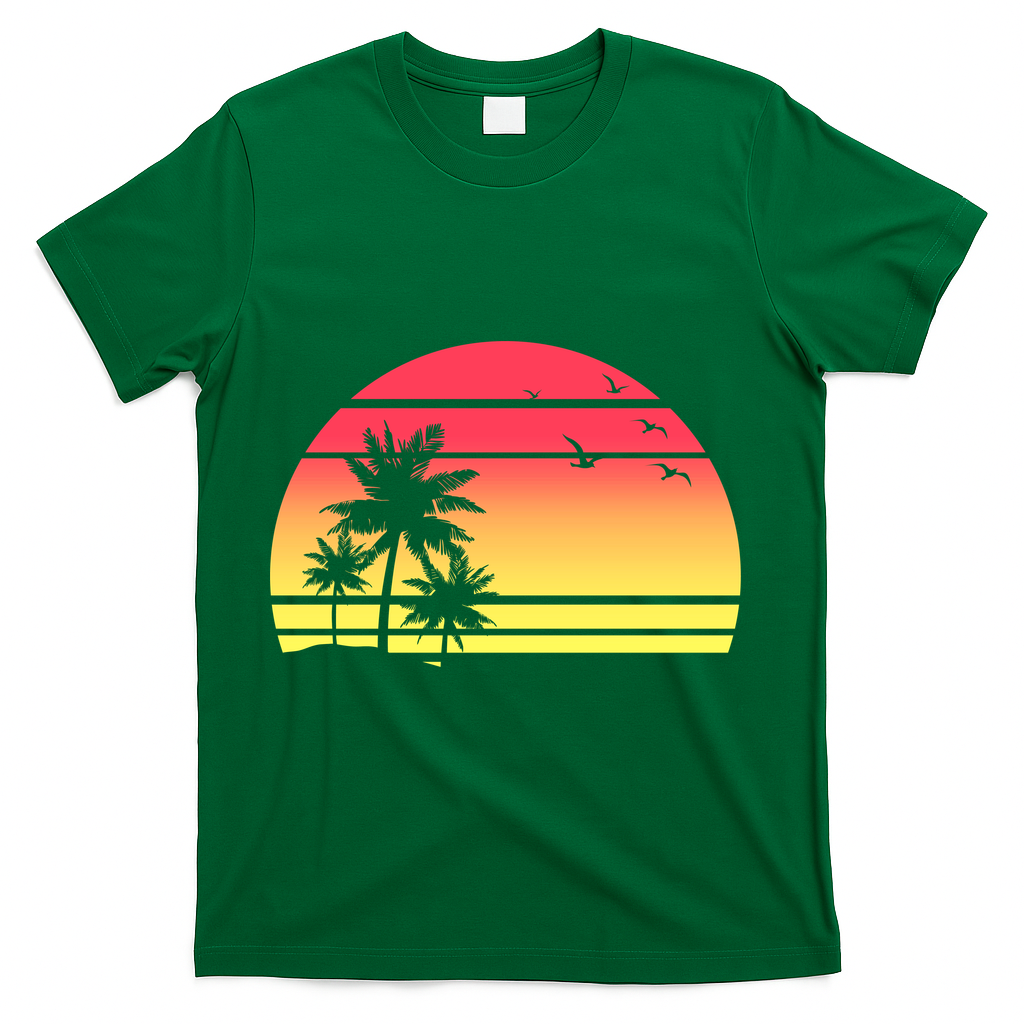 Summer Sunset T-Shirt - Green