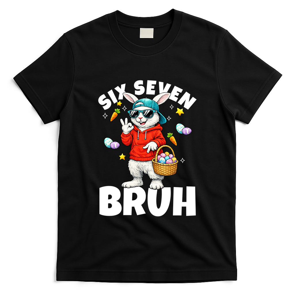 Six Seven Bruh Easter Meme 67 Funny T-Shirt