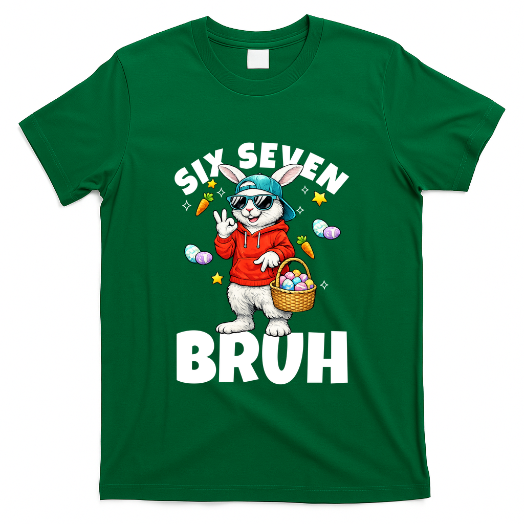 Six Seven Bruh Easter Meme 67 Funny T-Shirt