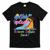 Splish Splash Bash Waterslide Summer Pool Birthday Party T-Shirt - Black