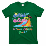 Splish Splash Bash Waterslide Summer Pool Birthday Party T-Shirt - Green