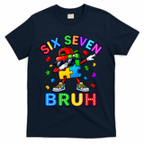 Six Seven Bruh Autism T-Shirt - Navy
