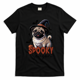 Spooky Season Cute Pug Halloween Graphic T-Shirt - Black