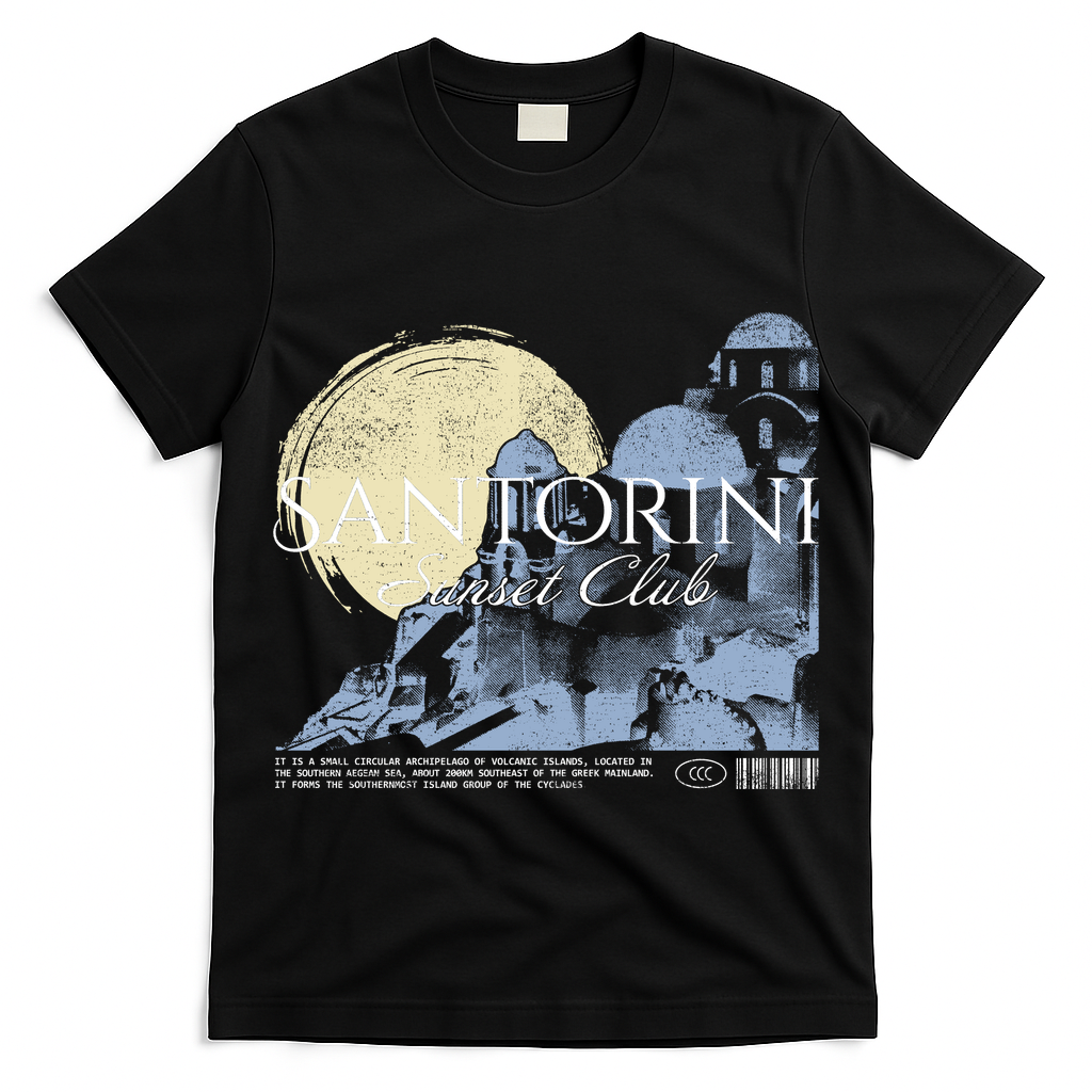 Santorini Sunset Club T-Shirt