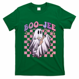 Spooky Season Cute Groovy Ghost Halloween Costume Boo Jee T-Shirt - Irish Green