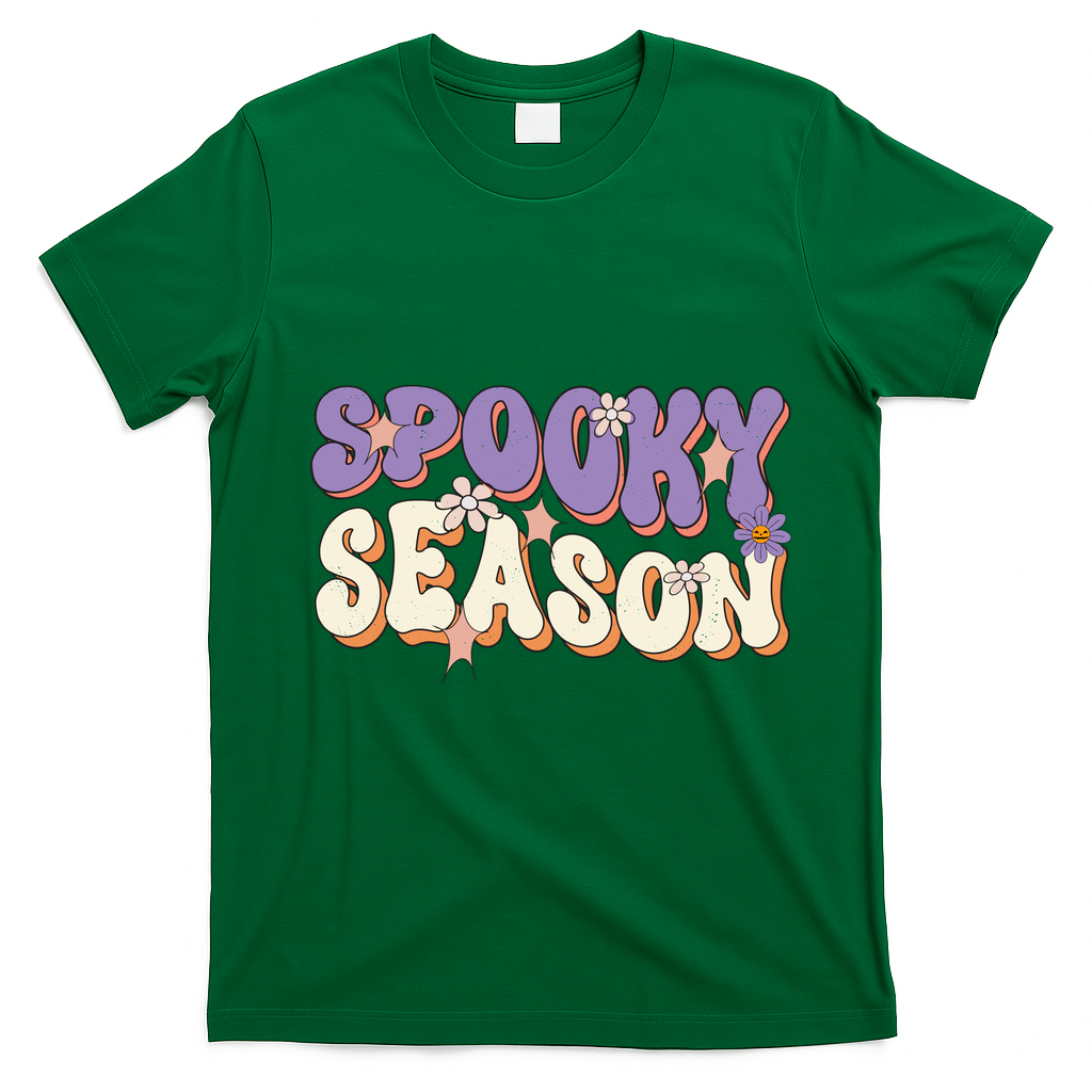 Spooky Season Cute Halloween Vibe Gift T-Shirt - Irish Green