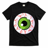Spooky Scary Eyeball Funny Halloween Eyeball T-Shirt - Black