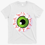 Spooky Scary Eyeball Funny Halloween Eyeball T-Shirt - White