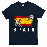 Spain Soccer Fan Gear Flag T-Shirt - Navy Blue