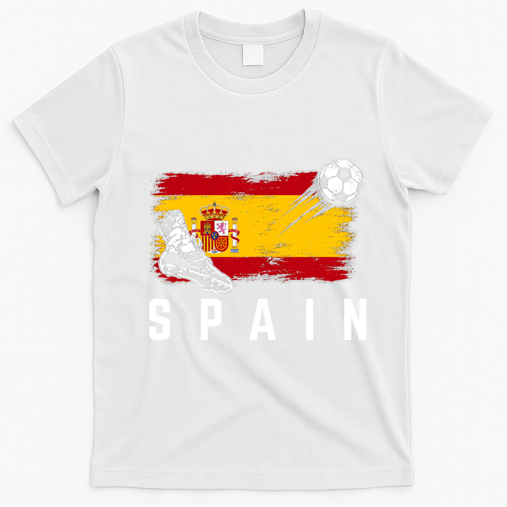 Spain Soccer Fan Gear Flag T-Shirt - White