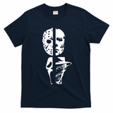 Supervillain Scary Faces Halloween T-Shirt - Navy Blue