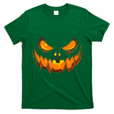 Scary Spooky Jack O Lantern Face Pumpkin Halloween T-Shirt - Irish Green