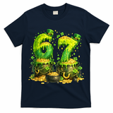 Six Seven Meme 67 St Patricks Day Shamrock T-Shirt