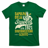 Sapulpa Sappers Oklahoma Vintage Baseball Team T-Shirt - Green