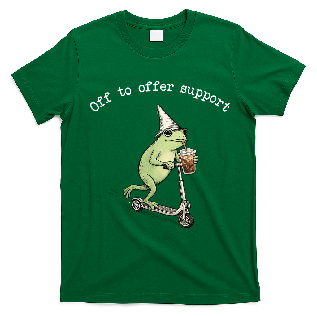 Support Staff Paraprofessional Back To School Frog Iced Coffee T-Shirt - Irish Green