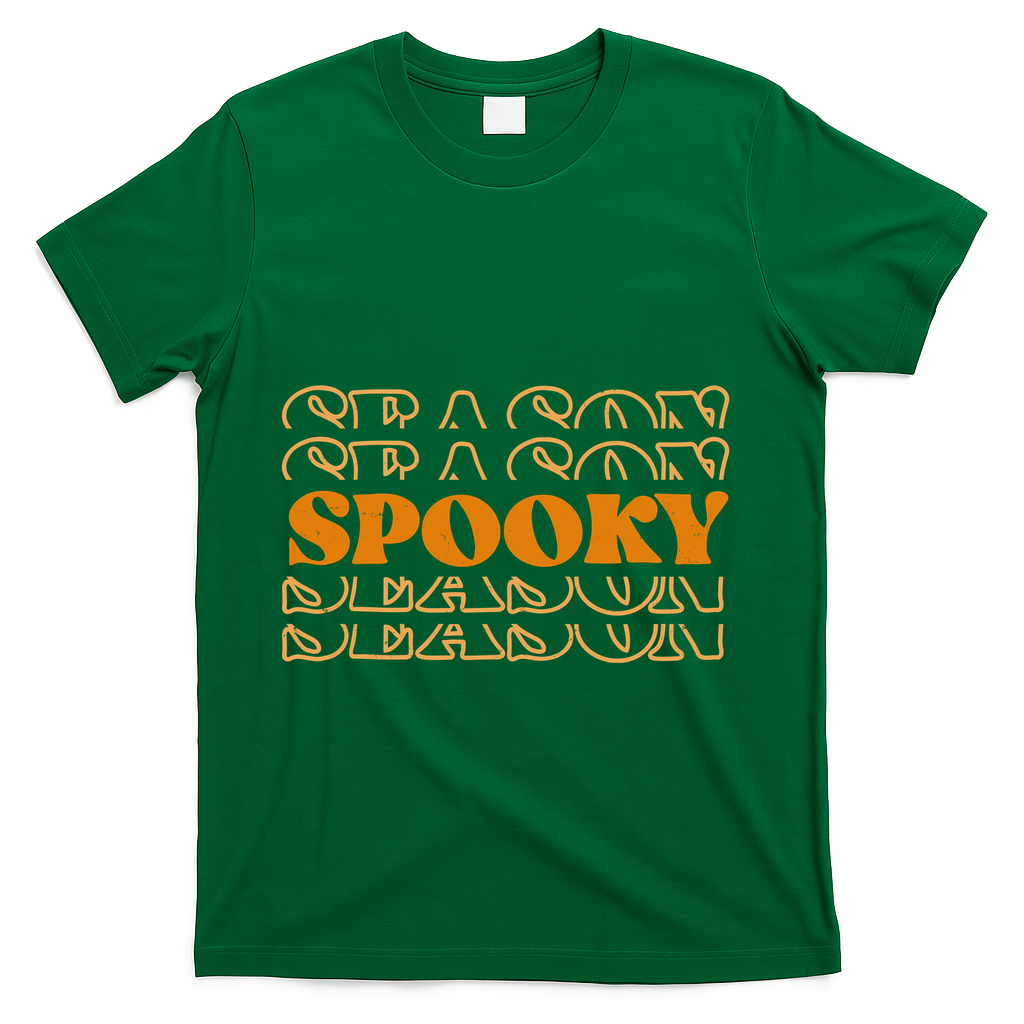 Spooky Season Retro Halloween T-Shirt - Green