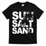 Sun Salt Sand Summer Palm Tree T-Shirt - Black