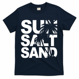 Sun Salt Sand Summer Palm Tree T-Shirt - Navy
