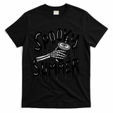 Summerween Spooky Summer Skeleton With Iced Coffee T-Shirt - Black