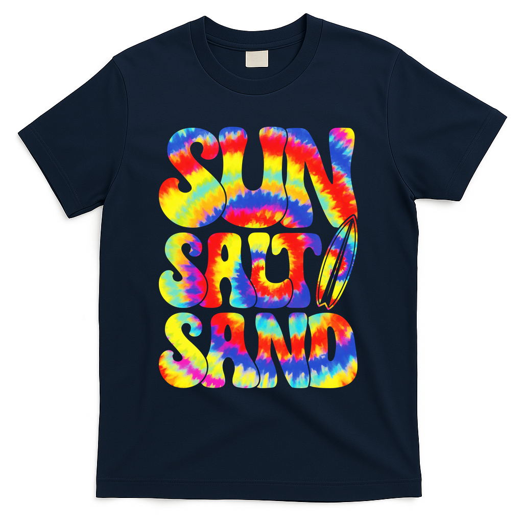 Sun Salt Sand Beach Summer T-Shirt - Navy