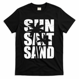 Sun Salt Sand Palm Trees Summer Break T-Shirt - Black