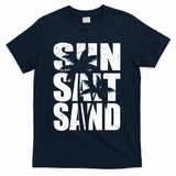 Sun Salt Sand Palm Trees Summer Break T-Shirt - Navy