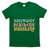 Saltwater Seashells Sunshine Cute Summer T-Shirt - Green