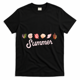 Summer Seashell Tropical T-Shirt - Black