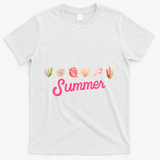 Summer Seashell Tropical T-Shirt - White
