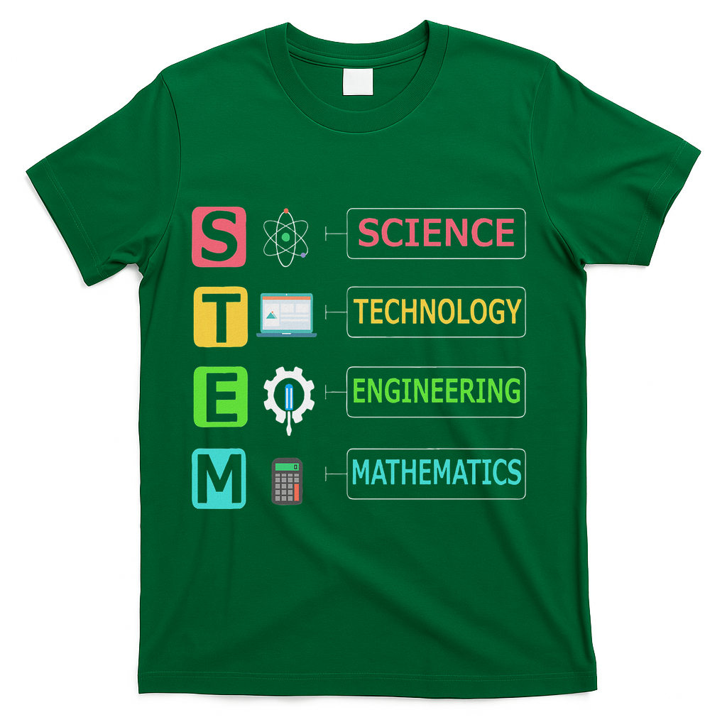 Stem Science Technology Engineering Math Teacher Gift T-Shirt - Green