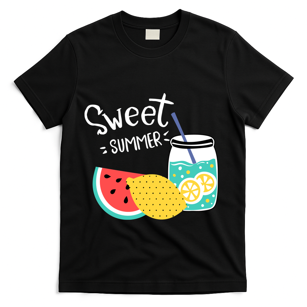 Sweet Summer Watermelon Lemonade T-Shirt - Black