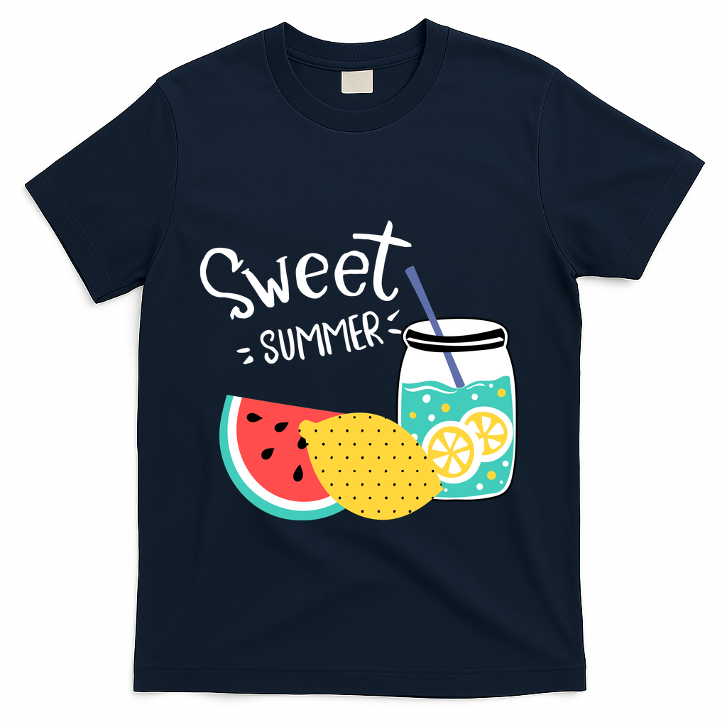 Sweet Summer Watermelon Lemonade T-Shirt - Navy