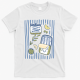 Sardines Tin Coastal Mediterranean Seafood T-Shirt - White