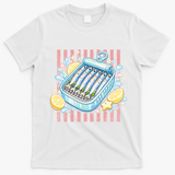 Sardines Tinned Fish Retro Striped Kawaki Anime T-Shirt - White